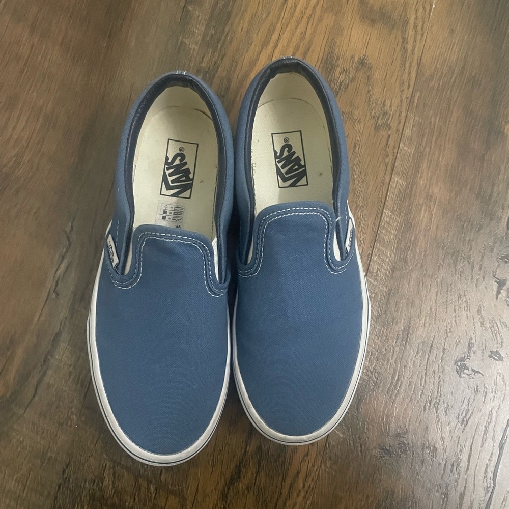 Vans Navy Canvas Slip-Ons